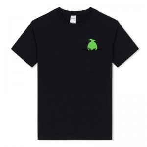 Ripndip Bah Humbug Pocket Shirts Black | CA YU2372