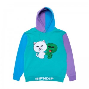 Ripndip Buddy System Color Block Hoodie Multicolor | CA XF2617