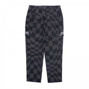 Ripndip Checked Cargo Pants Black / Grey | CA IS2396