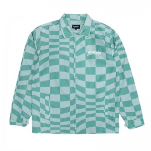 Ripndip Checked Coaches Jackets Green | CA HK2492