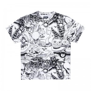 Ripndip Dark Twisted Fantasy Short Sleeve Shirts Black / White | CA TV2264