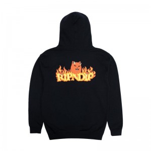 Ripndip Devils Work Hoodie Black | CA KI2568