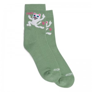 Ripndip F U Mid Socks Deep Green | CA YU2651