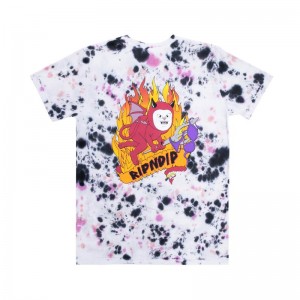 Ripndip Fireworld Shirts Black / Pink Wash | CA RW2348