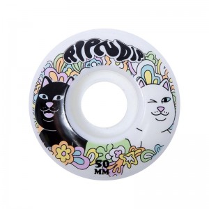 Ripndip Flower Child Wheels Skateboard White | CA EX2707