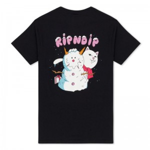 Ripndip Frosty The Snownerm Shirts Black | CA UT2240