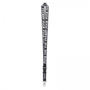 Ripndip Fuckin Fuck Lanyard Accessories Black | CA DN2768