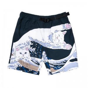 Ripndip Great Wave Swim Shorts Navy | CA CE2203