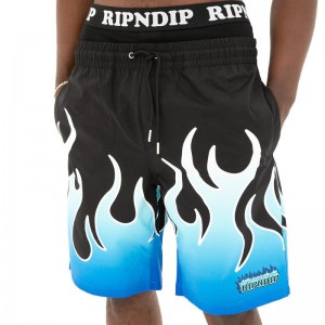 Ripndip Hades Swim Shorts Black | CA IS2189