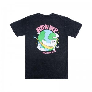 Ripndip High On Life Shirts Black Wash | CA KI2251