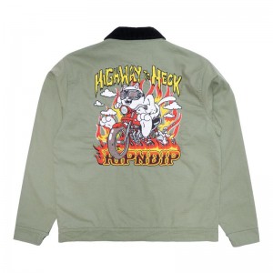 Ripndip Highway To Heck Work Jackets Green | CA SO2496