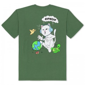 Ripndip I Like Turtles Shirts Olive | CA XF2228