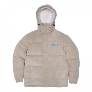 Ripndip Intertwined Corduroy Puffer Jackets Khaki | CA YU2502