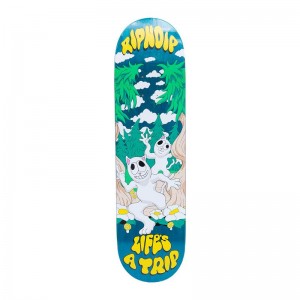 Ripndip Lifes A Trip Skateboard Turquoise Blue | CA PQ2718