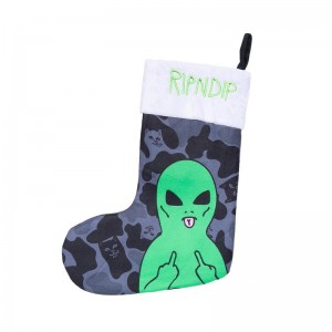 Ripndip Lord Alien Christmas Stocking Socks Black | CA FM2643