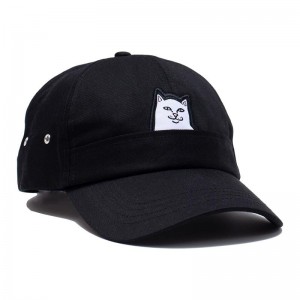 Ripndip Lord Nermal 6 Panel Pocket Hats Black | CA DN2064