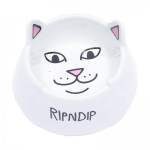 Ripndip Lord Nermal Pet Bowl Accessories White | CA BC2801