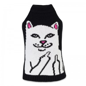 Ripndip Lord Nermal Pet Knit Vest Sweaters Black | CA EX2158