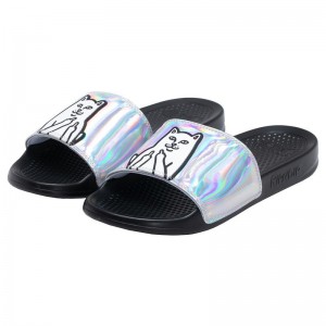 Ripndip Lord Nermal Slides Silver | CA ZG2019