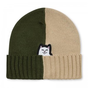 Ripndip Lord Nermal Split Beanie Grey | CA ZG2097