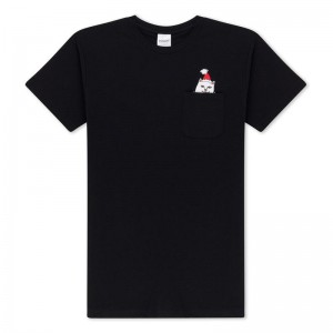 Ripndip Lord Santa Pocket Shirts Black | CA OR2242