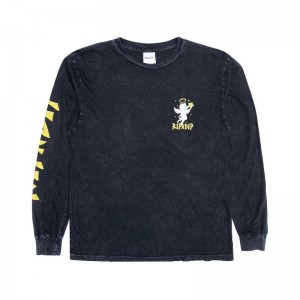 Ripndip Lullaby Long Sleeve Black Wash | CA CE2434