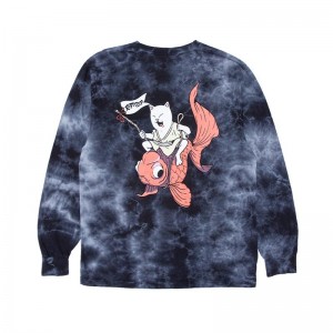 Ripndip Master Nermal San Long Sleeve Black Wash | CA MA2456