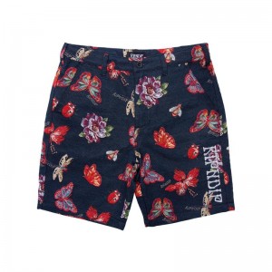 Ripndip Monarch Butterfly Shorts Black | CA XF2202