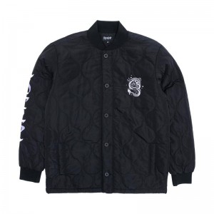 Ripndip Mystic Jerm Quilted Bomber Jackets Black | CA LH2489