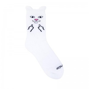 Ripndip Nerm Face Mid Socks White | CA QZ2656