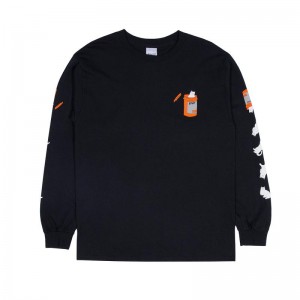 Ripndip Nermal Pills L/S Long Sleeve Black | CA HK2440