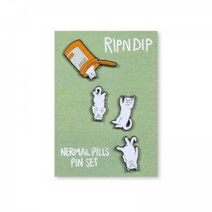 Ripndip Nermal Pills Pin Pack Accessories White | CA MA2852