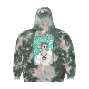 Ripndip Nermal Portrait Hoodie Olive / Orange | CA YU2580