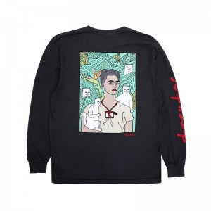 Ripndip Nermal Portrait L/S Long Sleeve Black | CA KI2438