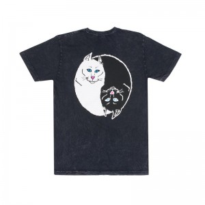 Ripndip Nermal Ying Yang Shirts Black Wash | CA UT2319