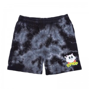 Ripndip Nermby Sweat Shorts Black Wash | CA ZG2201