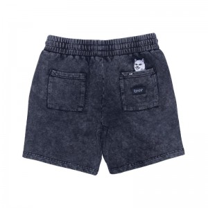 Ripndip Peek A Nermal Sweat Shorts Black Wash | CA MA2207