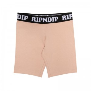 Ripndip Peeking Nermal Biker Shorts Pink | CA IS2163