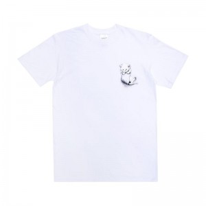 Ripndip Pouty Face Shirts White | CA YU2346