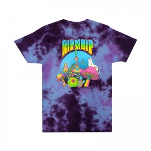 Ripndip Psychedelic Nermal Pocket Shirts Blue / Purple | CA JJ2335