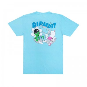 Ripndip Relaxed Shirts Light Blue | CA GL2274