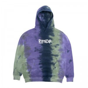 Ripndip Ripndip Rubber Logo Hoodie Olive | CA KI2542