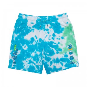 Ripndip Save the World Sweat Shorts Light Turquoise / Green | CA KI2199