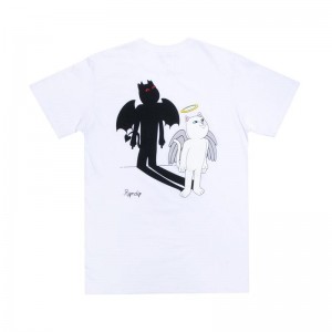 Ripndip Shadow Friend Shirts White | CA FM2312