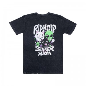 Ripndip Super High Shirts Black Wash | CA RW2263