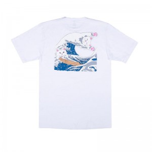 Ripndip The Great Wave Of Nerm Shirts White | CA NB2327