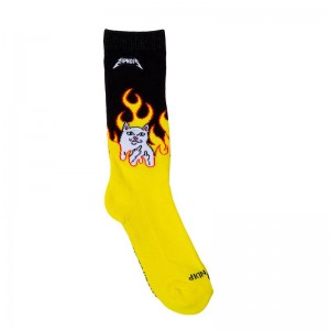 Ripndip Welcome To Heck Socks Black / Yellow | CA CE2687