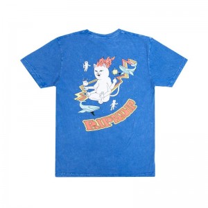 Ripndip Zodiac Shirts Blue Wash | CA OR2294