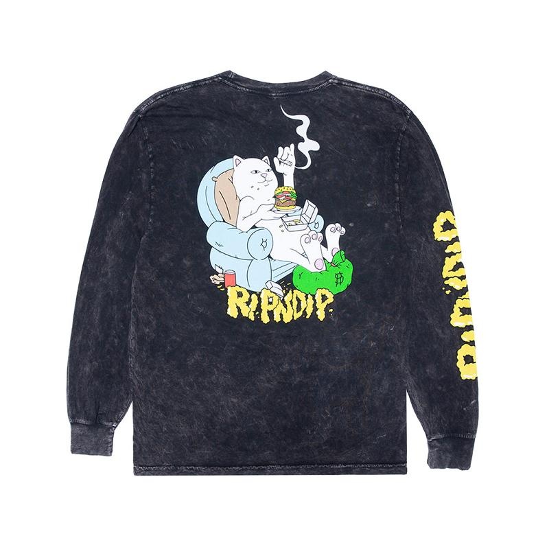 Ripndip 2 Moods Long Sleeve Black Wash | CA WY2454