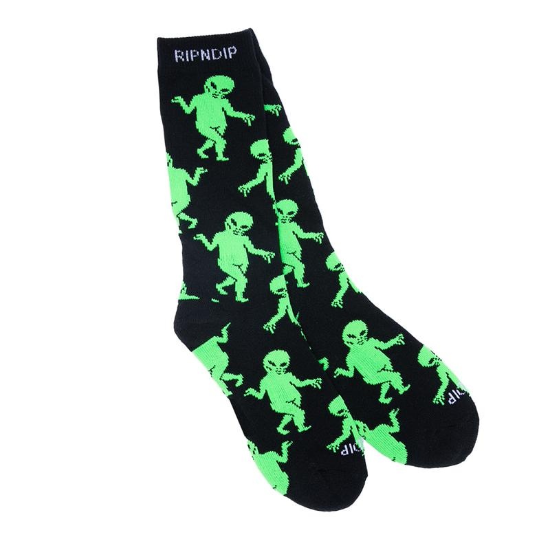 Ripndip Alien Dance Party Socks Black | CA CE2661